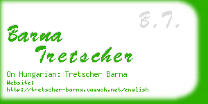 barna tretscher business card